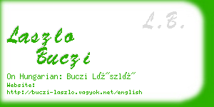 laszlo buczi business card